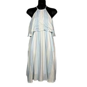 Lauren James Halter Dress Sailor Stripe Rope Tie Beachy Vacation - S